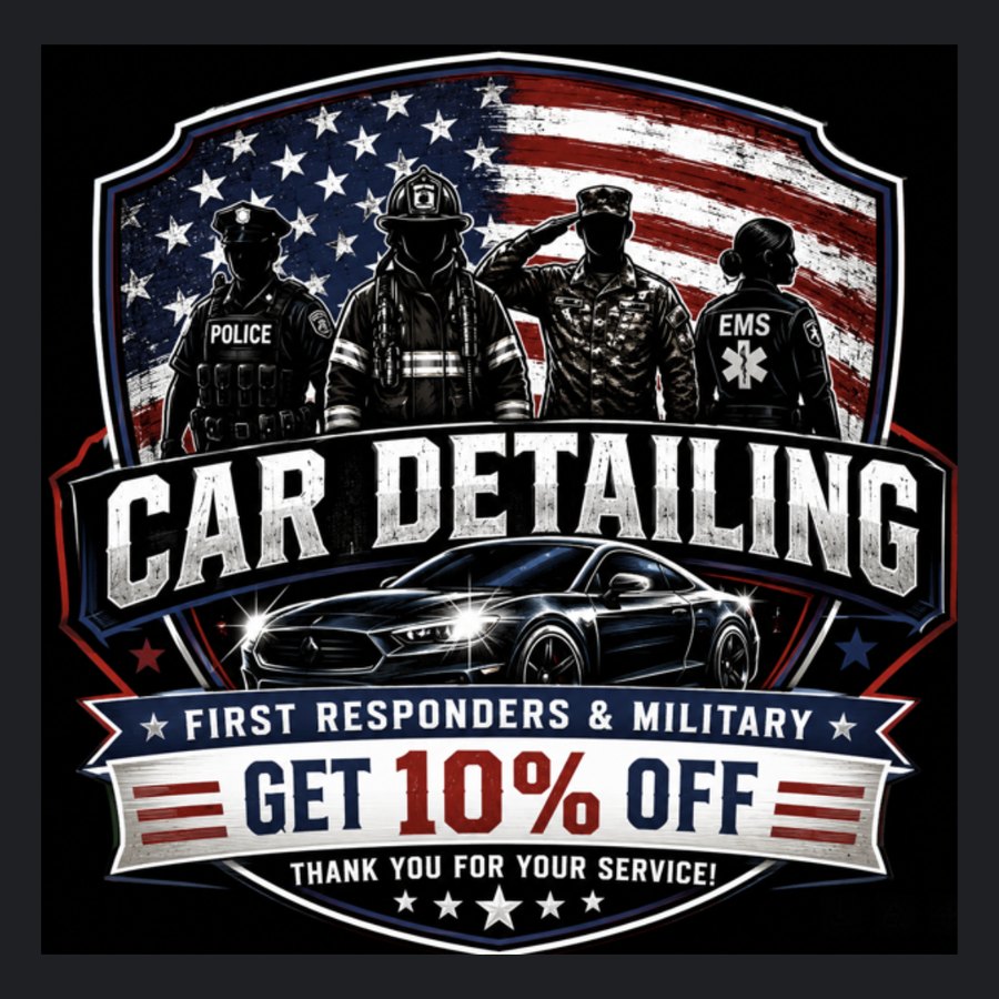 First responders and military get 10% off at Garcia's Car Detailing